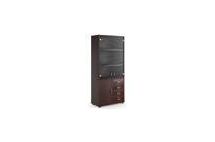 Шкаф для бумаг с кожаными вставками_MNZ19350501_Torino_венге