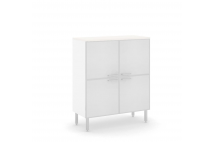 TETTO ШКАФ БЕЛЫЙ 4 СТЕКЛЯННЫЕ ДВЕРИ И ТОП_TETTO H.121 glass doors, top WHITE