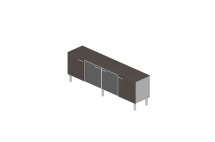 DADO Греденция L200, стекло + дерево_DADO wooden+glass do..._стекло бел/дуб темный