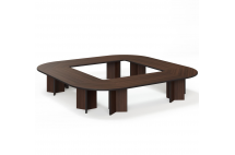 LEGNO СТОЛ ПЕРЕГОВОРОВ 416Х416 ОРЕХ_LEGNO Conference table 416x416 WA_4