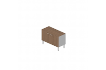 DADO Греденция L100, 2 дерев. двери_DADO 2 doors WALNUT,...