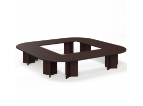 LEGNO СТОЛ ПЕРЕГОВОРОВ 416Х416 ПАЛИСАНДР_LEGNO Conference table 416x416 PL