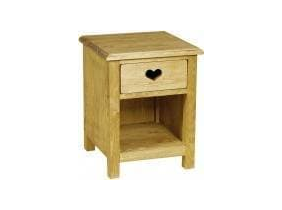 Тумбочка прикроватная 1 ящик с сердцем с нишей_CHEVET 1T COEUR NICHE