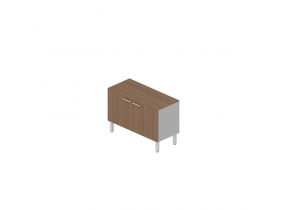 DADO Греденция L100, 2 дерев. двери_DADO 2 doors WALNUT,...