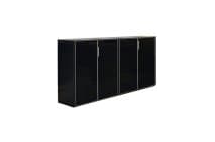 GALA Шкаф низкий 4 двери_ELCRE027 BLACK_Sirius_венге